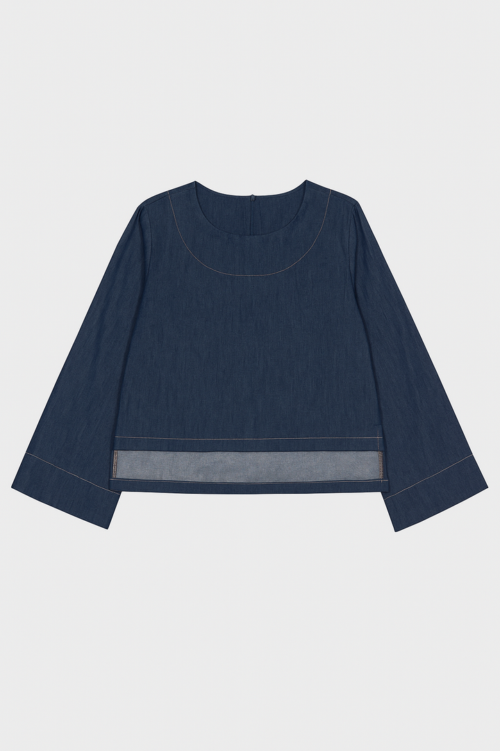 Ascia Denim Top