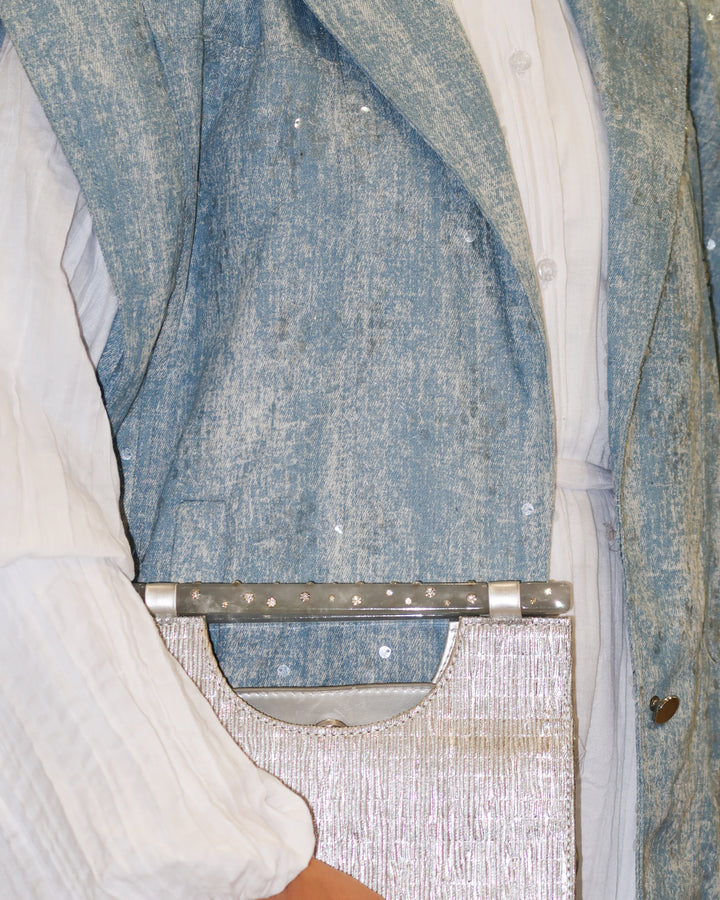 Shiny Denim Vest