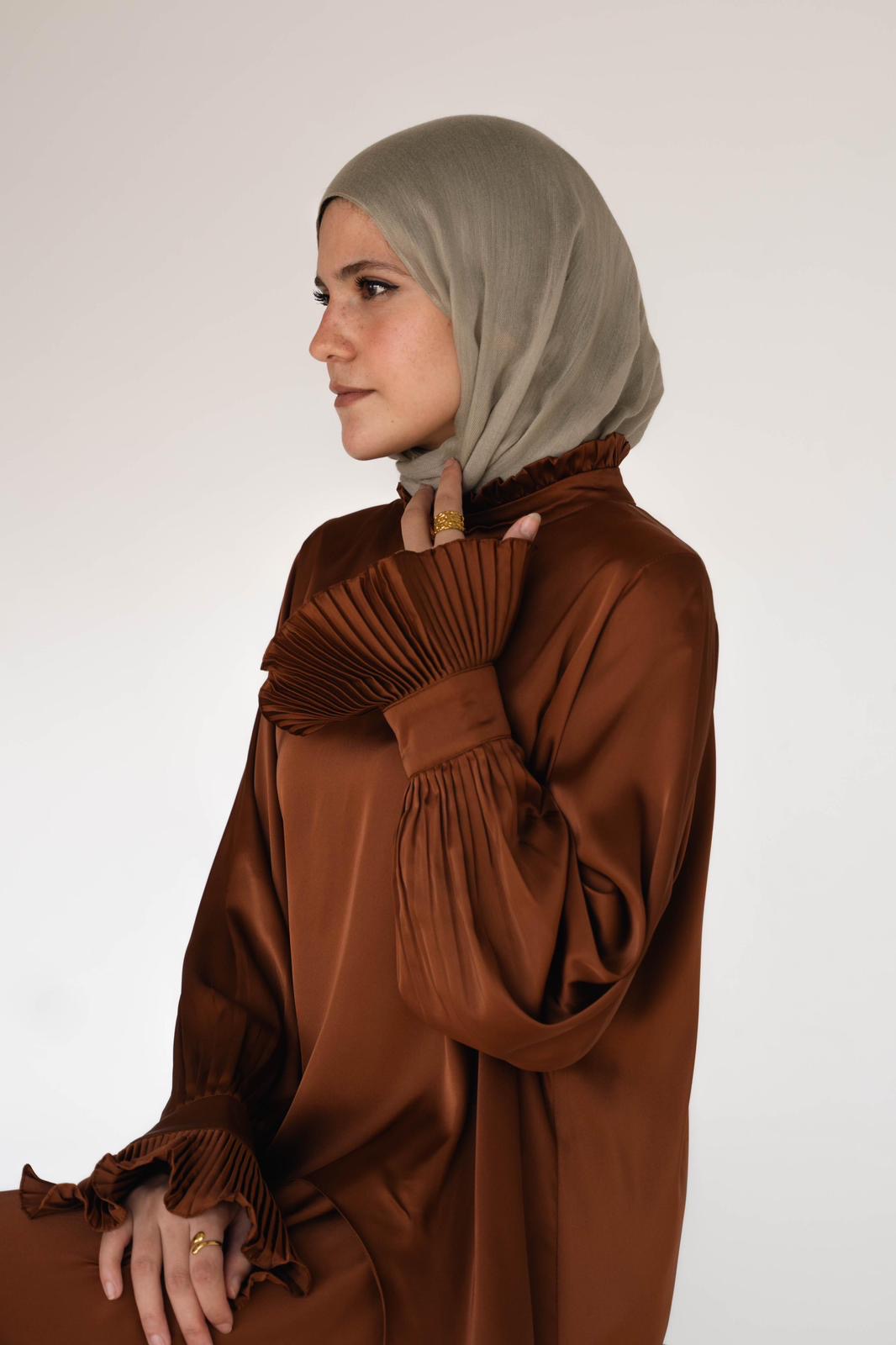 Sophia Satin Blouse (OUTLET)