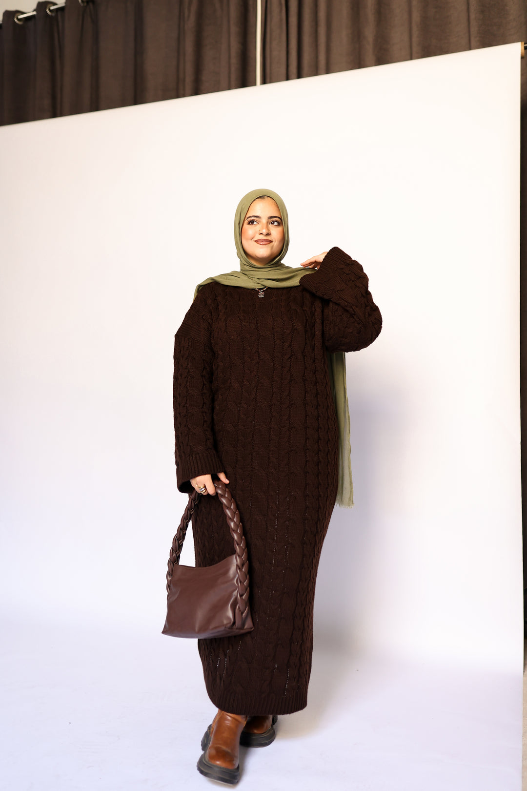 Braids Knitted Dress bynusayba Braids Knitted Dress bynusayba