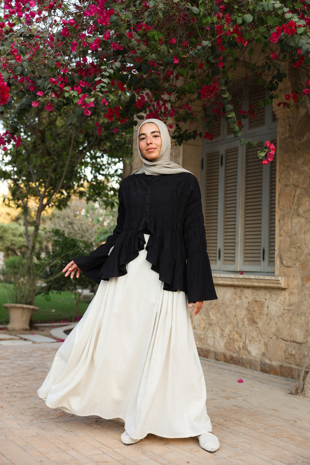 Petal Linen Skirt