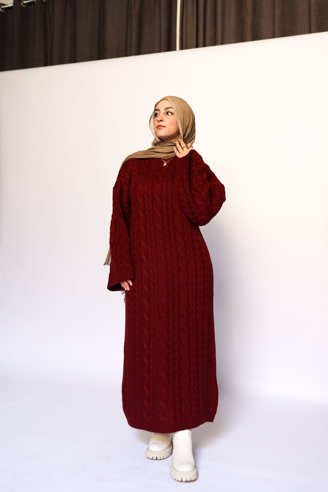 Braids Knitted Dress