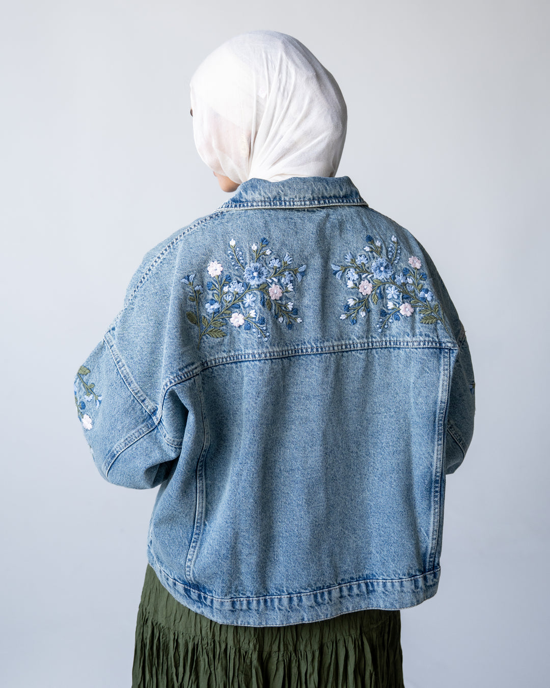 Flowers Denim Jacket