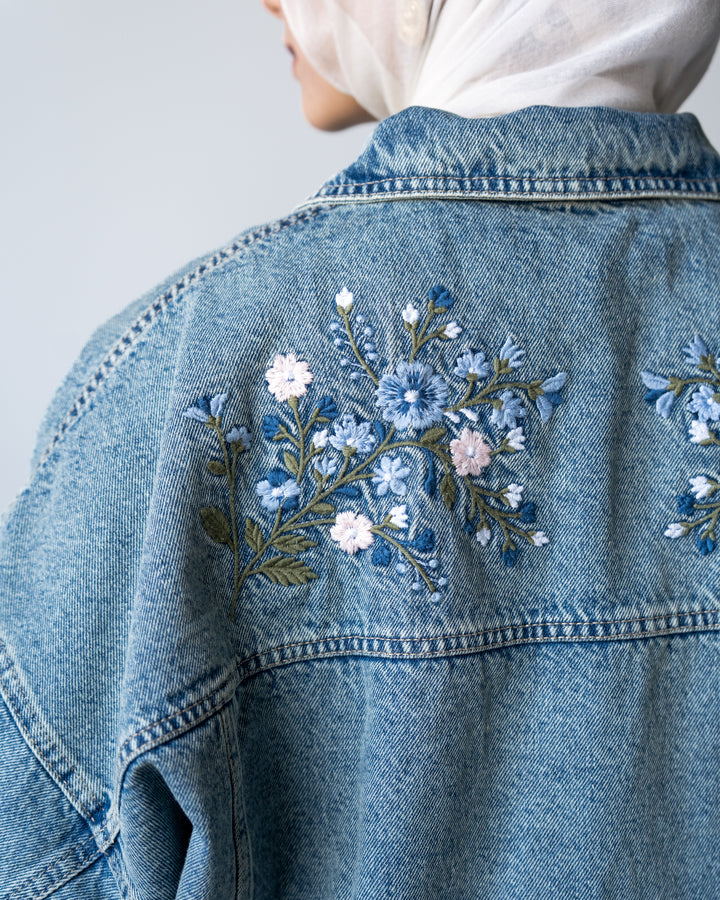 Flowers Denim Jacket