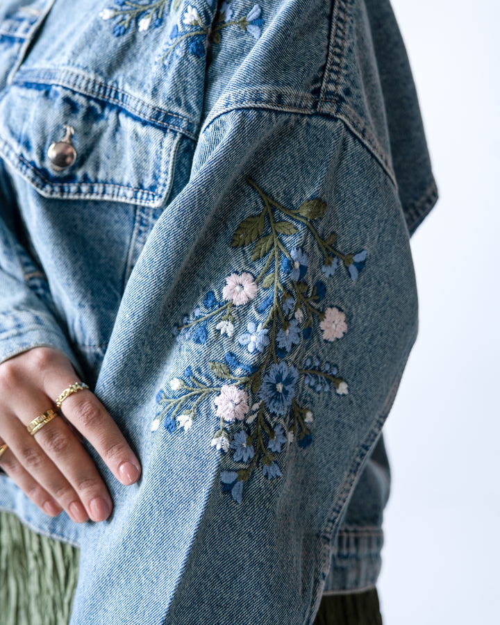 Flowers Denim Jacket