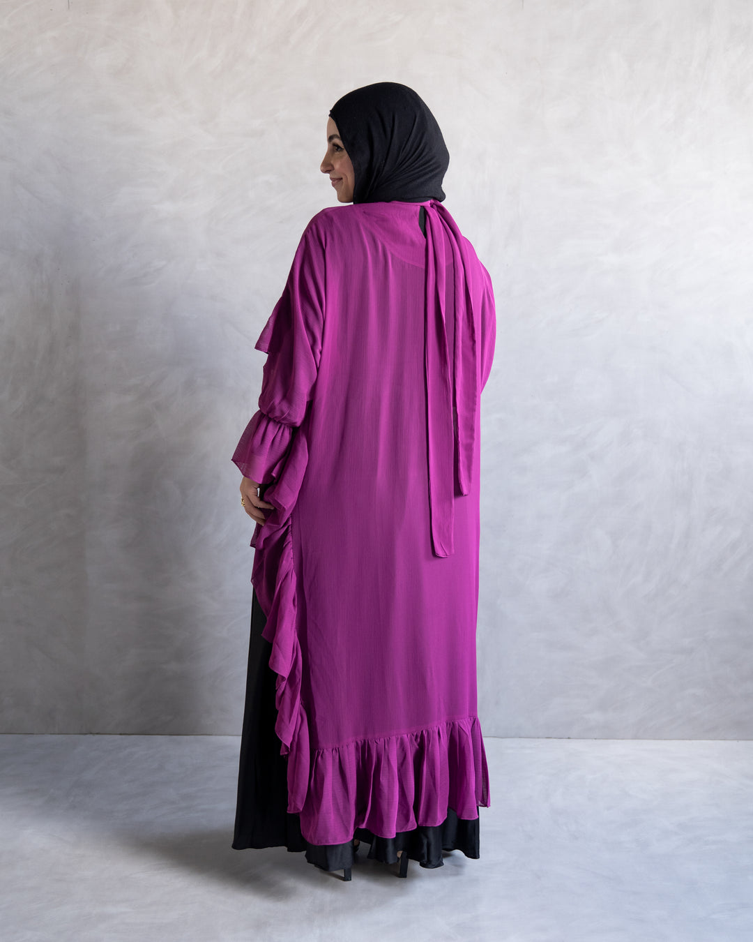 Ruffled Chiffon Cape