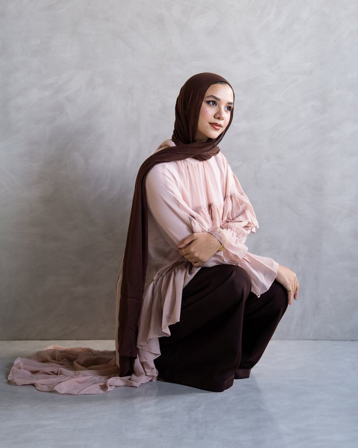 Ruffled Chiffon Cape
