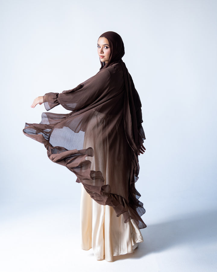Ruffled Chiffon Cape