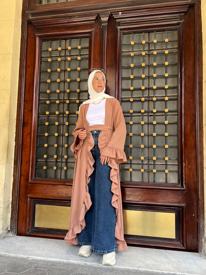 Wide leg denim pants